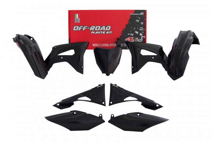 PLASTICS KIT RTECH 6 PIECE BLACK HONDA CRF250R 19-21 CRF450R 19-20