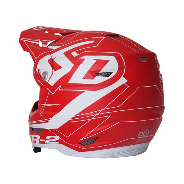 6D ATR-2 adult offroad/dirt helmet in Aero Red colourway