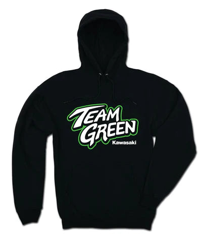 KAWASAKI YOUTH SWEATSHIRT TEAM GREEN HOODED