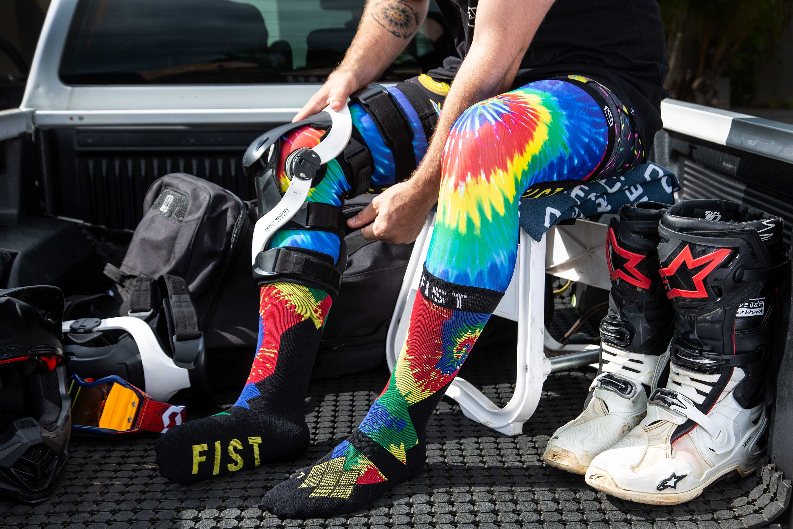 DYE TIE MOTO SOCKS