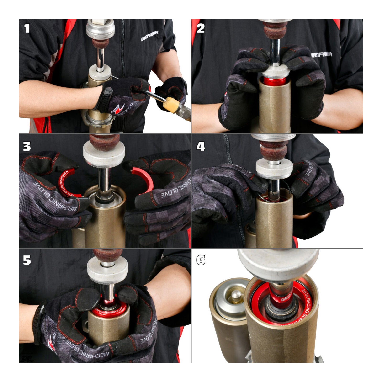 Zeta Rear Suspension Lowering Kit KYB/WP 46F 40mm - Hard Blue