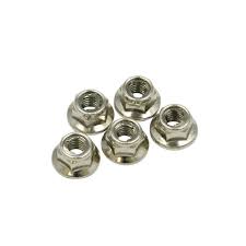 DRC M6 FLANGE NUTS 5PCS