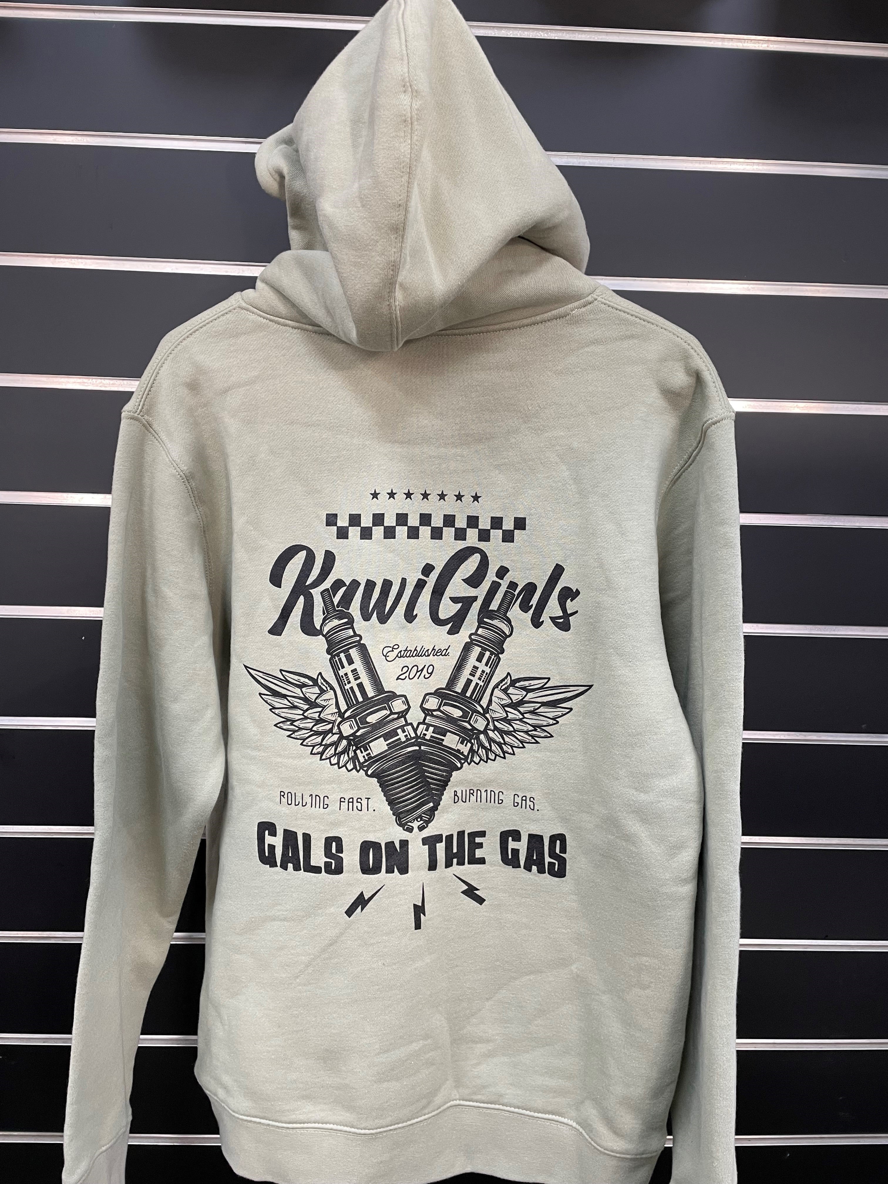 Kawasaki Gals on the Gas Pistachio Hoodie