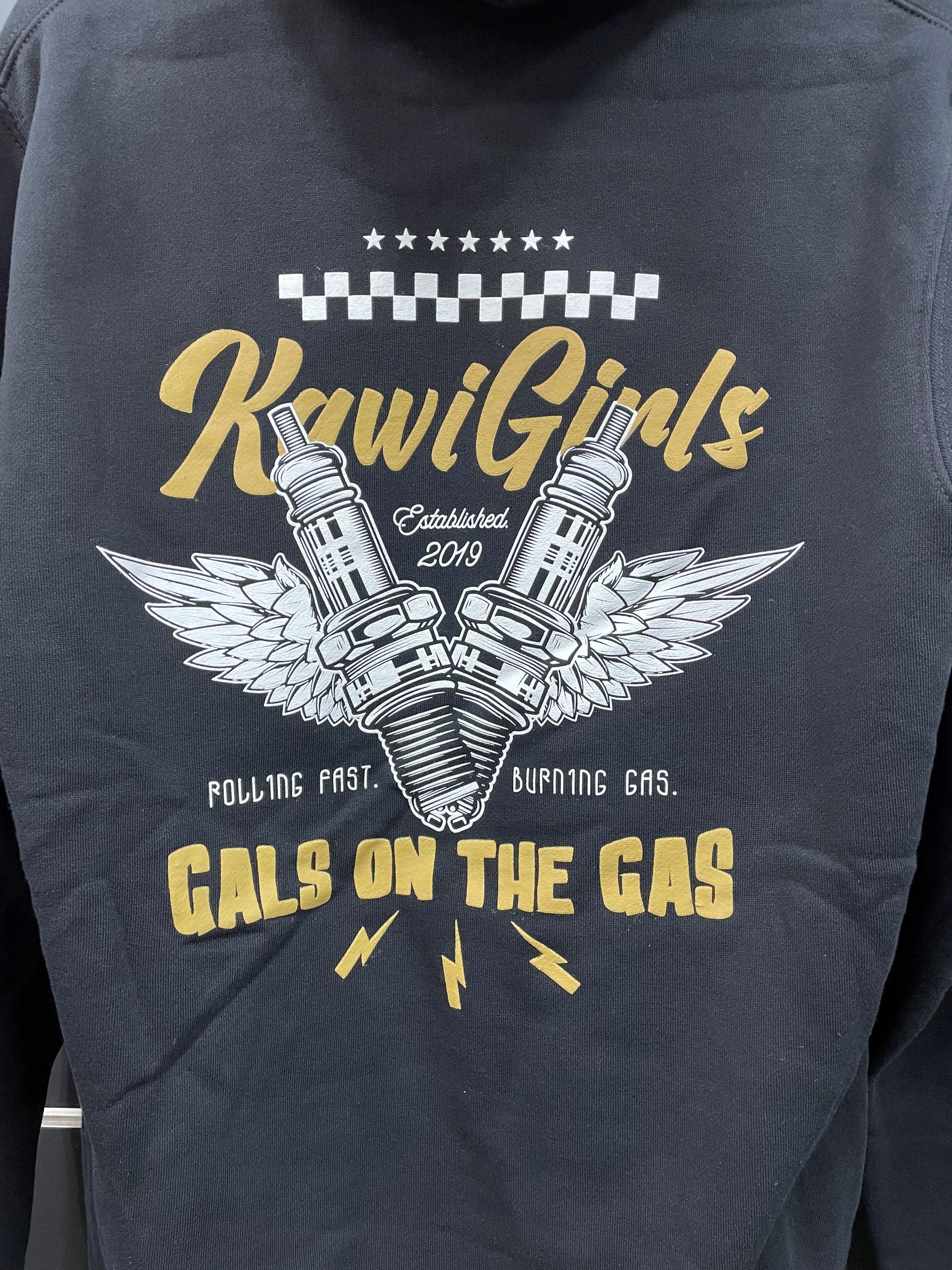 Kawasaki Gals on the Gas Hoodie - Black