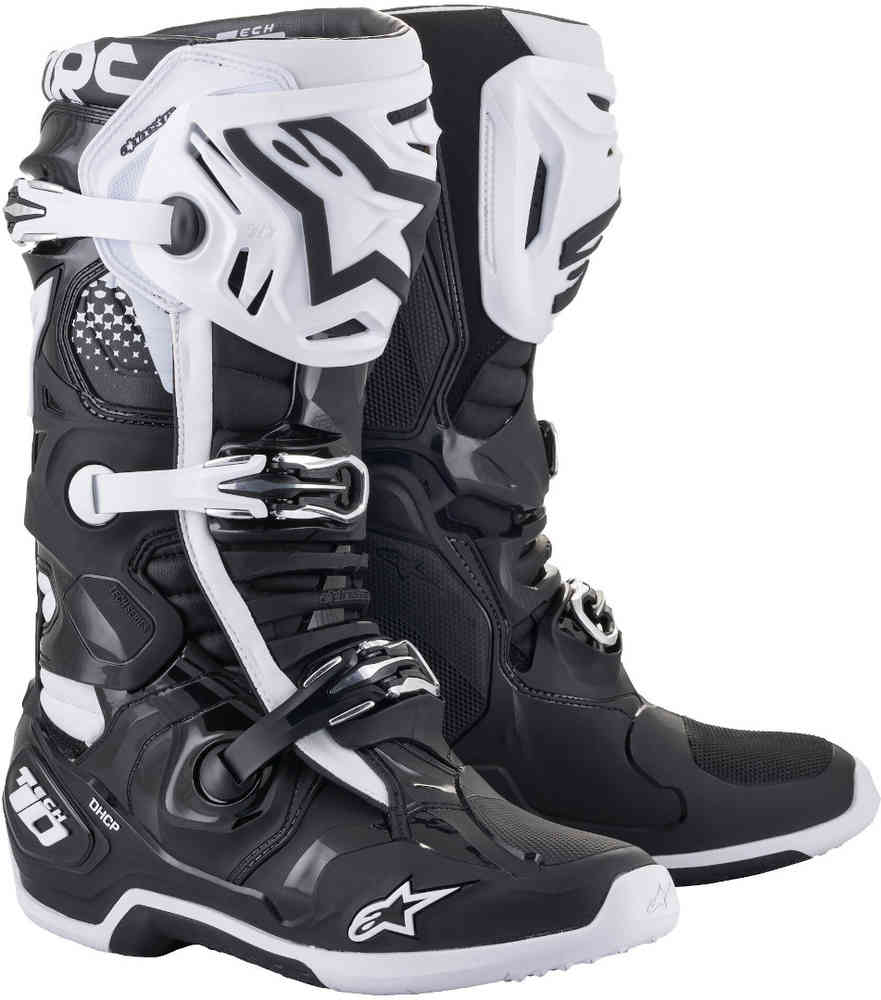 Tech-10 MX Boots Black/White