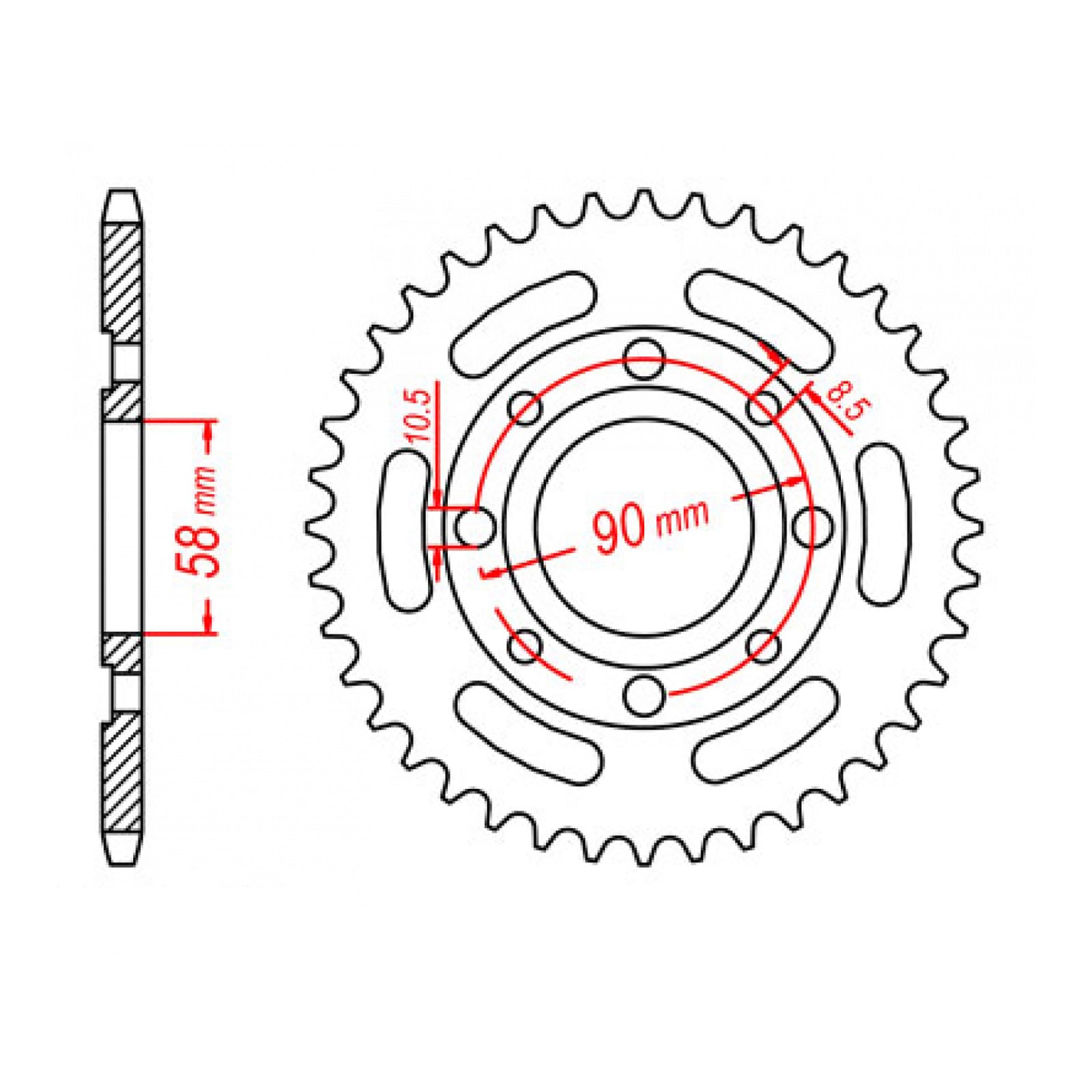 Sprocket Kit Honda XR200 (4 Stud) - 520H 12/50