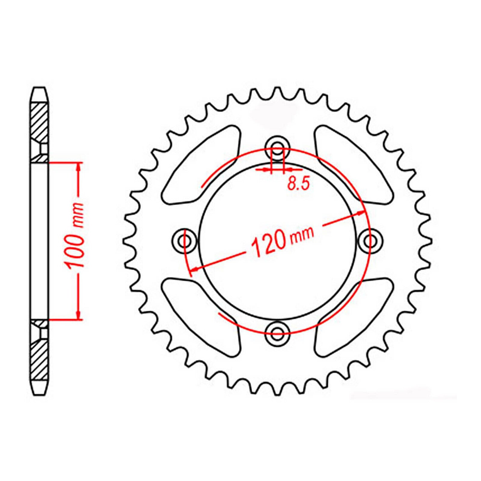 Sprocket Kit Yamaha YZ85 BW '02-'18 - 428H 14/52