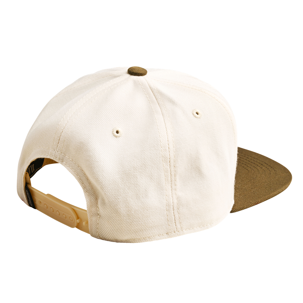 FLAT BILL SNAPBACK PEACE VINTAGE WHITE / OLIVE