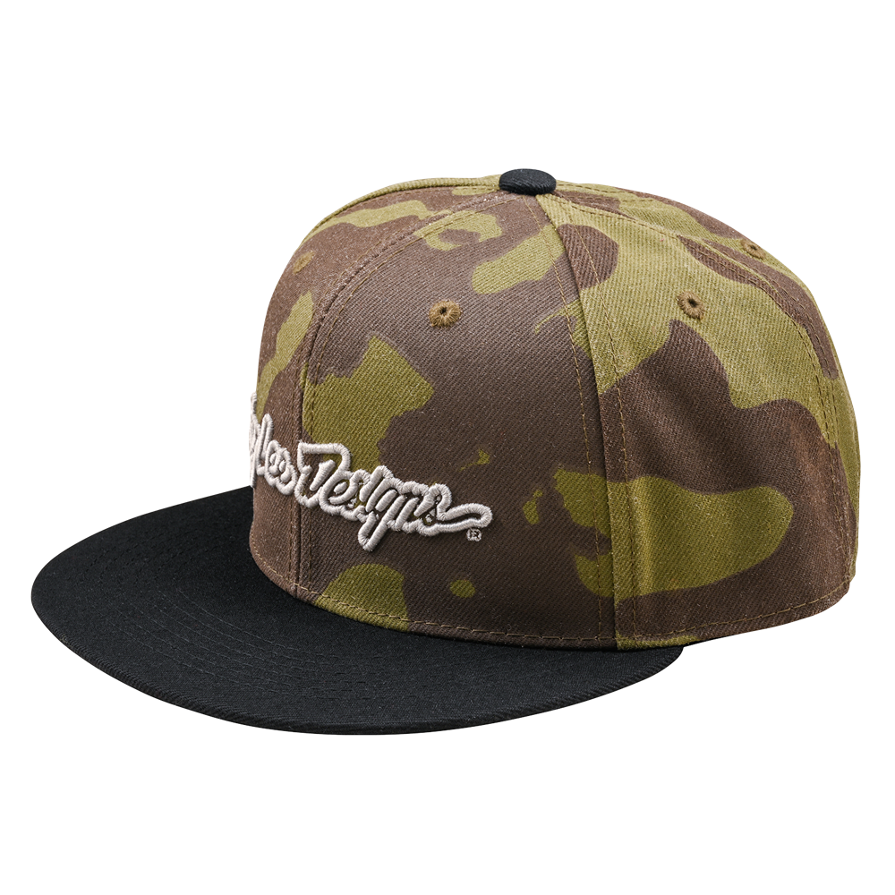 FLAT BILL SNAPBACK SIGNATURE OLIVE CAMO