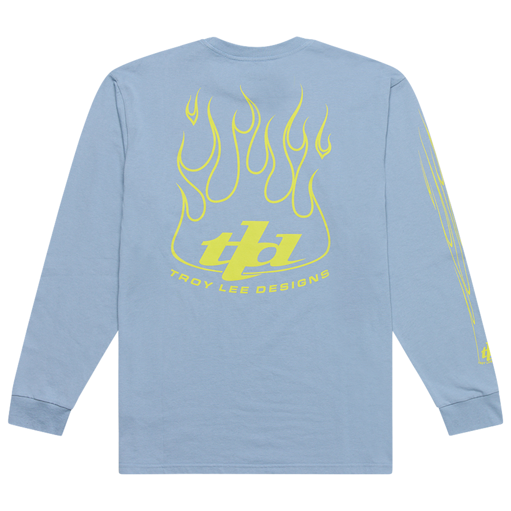 LONG SLEEVE TEE TORCHED SMOKE BLUE