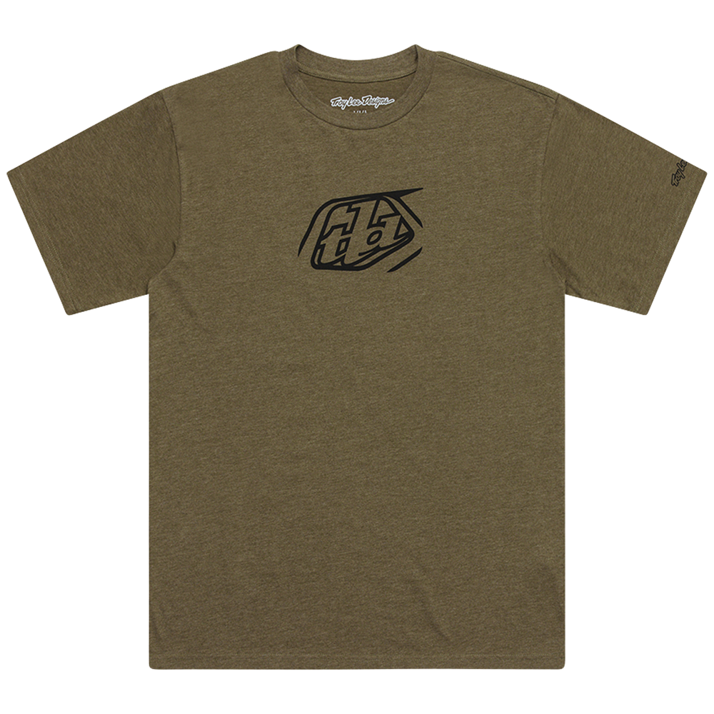 SHORT SLEEVE TEE BADGE OLIVE HEATHER