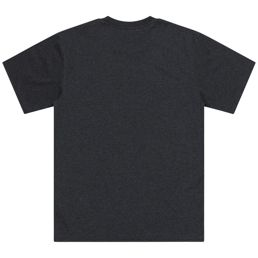 SHORT SLEEVE TEE STAMP BLACK HEATHER