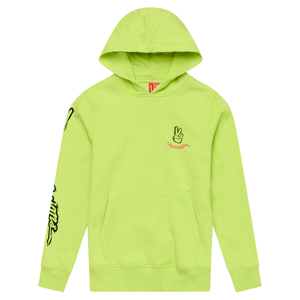 YOUTH PULLOVER PEACE OUT GLO YELLOW
