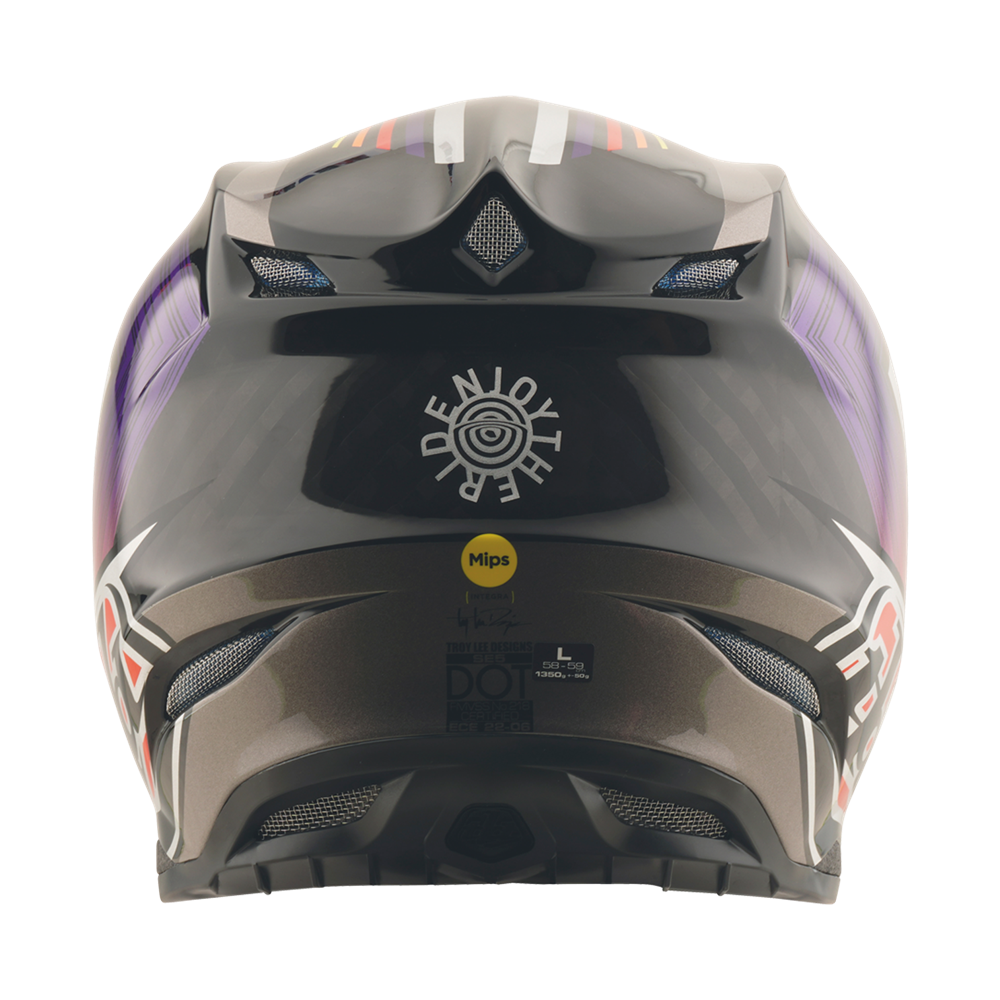 SE5 ECE CARBON HELMET STRIPES BLACK / PURPLE