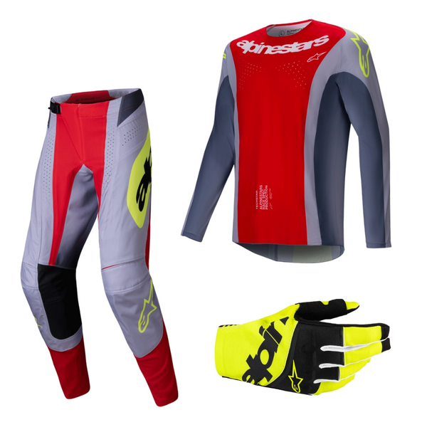 Alpinestars Techstar Melt Combo - Bright Red/Gray