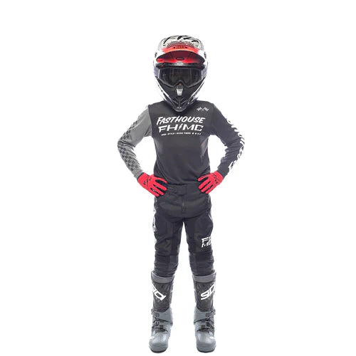 Youth Carbon Method LS Jersey - Black/Grey