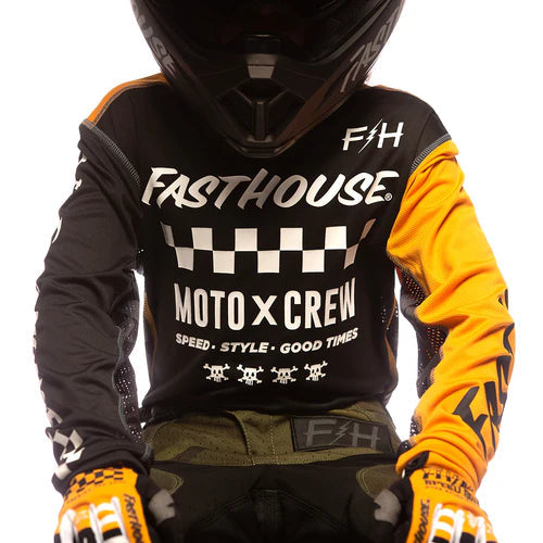 Youth Grindhouse Alpha Jersey - Black/Amber