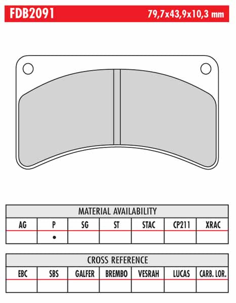 FR-FDB2091 - drawing NOT to scale