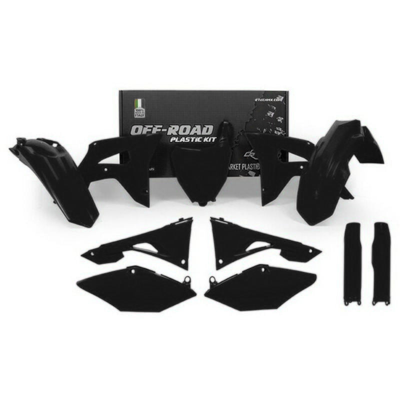 PLASTICS KIT RTECH 6 PIECE REVOLUTION BLACK HONDA CRF250R 22-ON CRF450R 21-ON