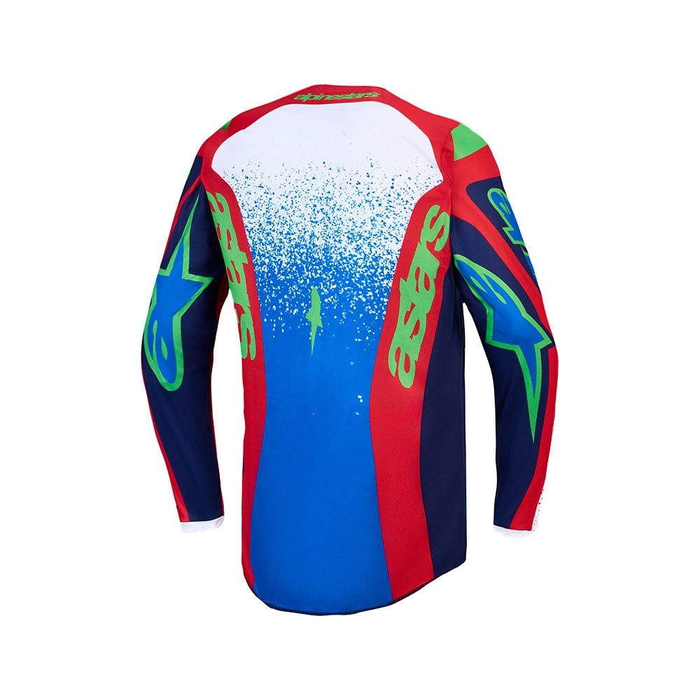 Fluid Drag Jersey Blue/Navy/Fire Red/White