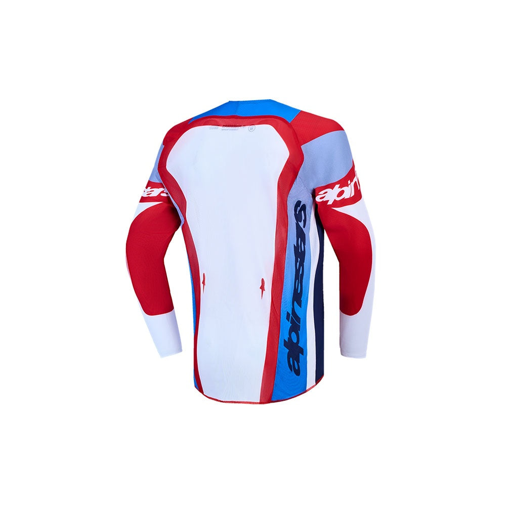 Youth Supertech Dyna Jersey Fire Red/White/Navy Blue