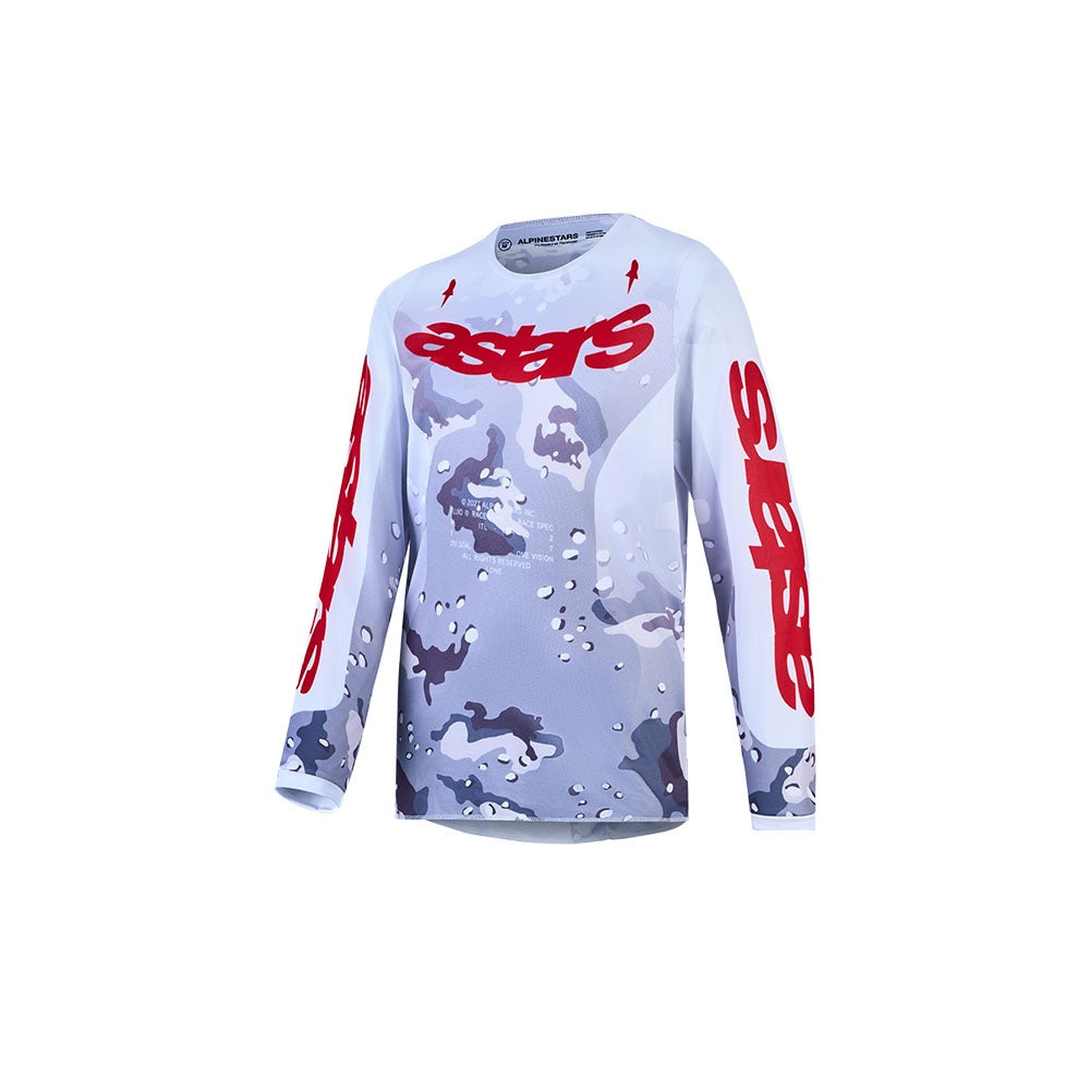 Youth Fluid Lone Jersey Camo/White/Fire Red