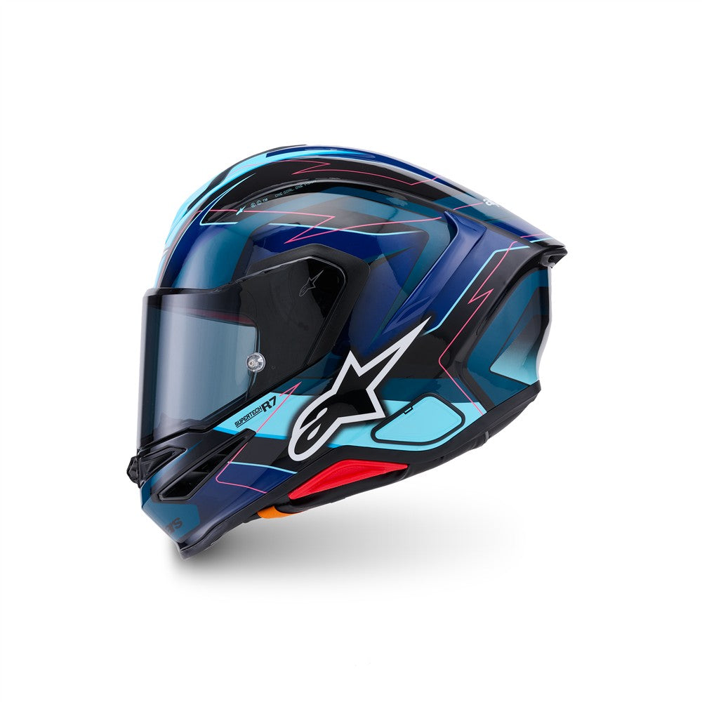 Supertech R7 Helmet Kinetis Black/Blue/Pink Fluoro/White Gloss