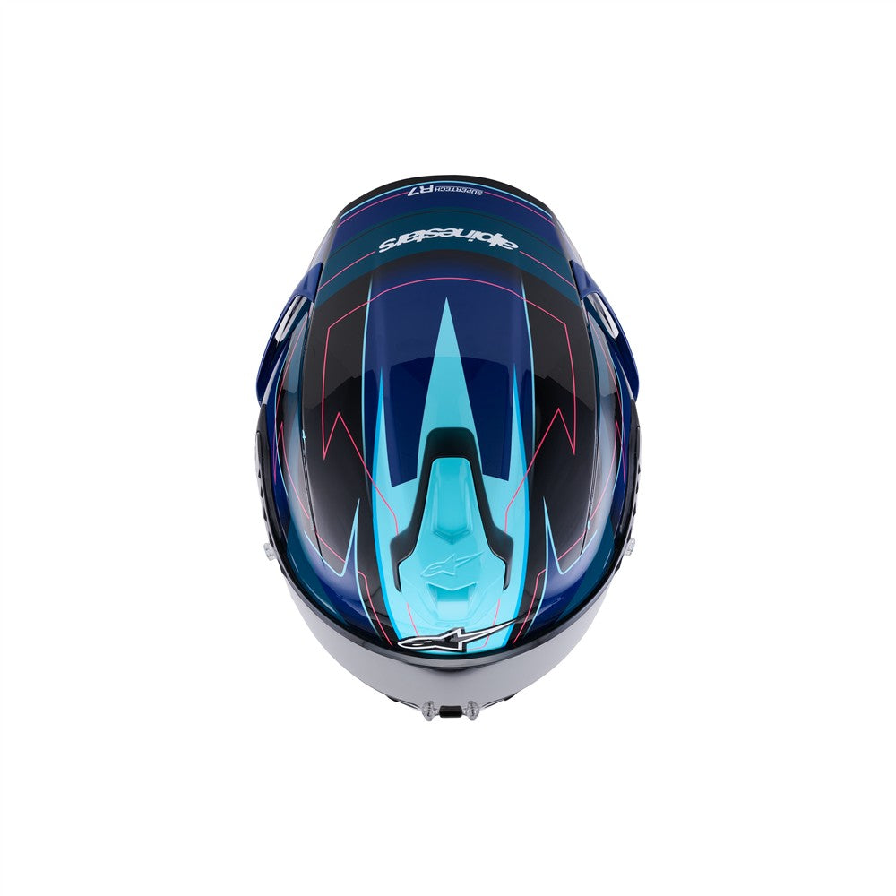 Supertech R7 Helmet Kinetis Black/Blue/Pink Fluoro/White Gloss