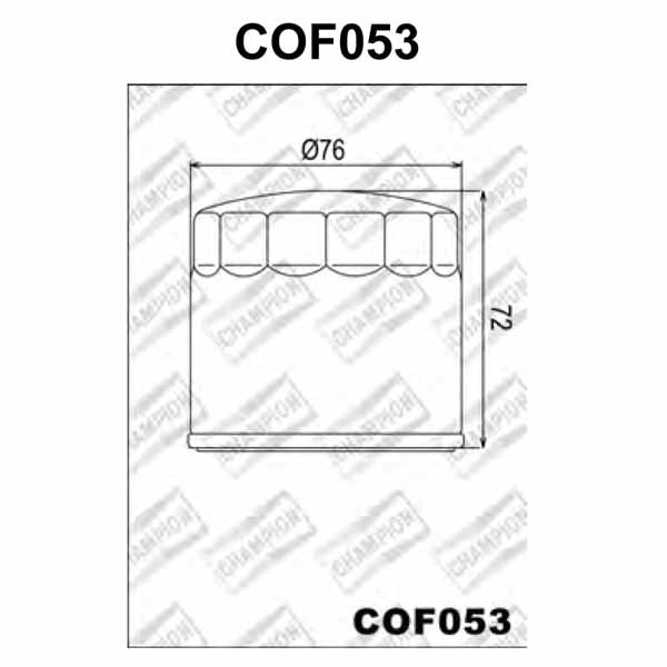 COF053 Champion Oil Filter pic (HF153)