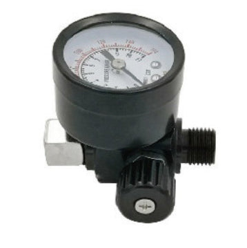 FORMULA AIR REGULATOR WITH PRESSURE GAUGE BLACK