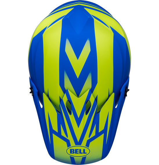 Bell MX-9 MIPS Disrupt Matte classic Blue/Hi-Viz Yellow