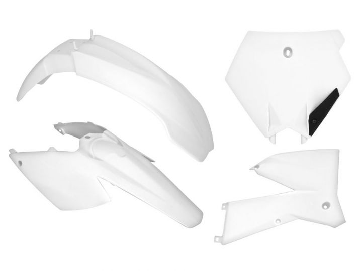 PLASTICS KIT RTECH 4 PIECE WHITE KTM EXC SX SX-F