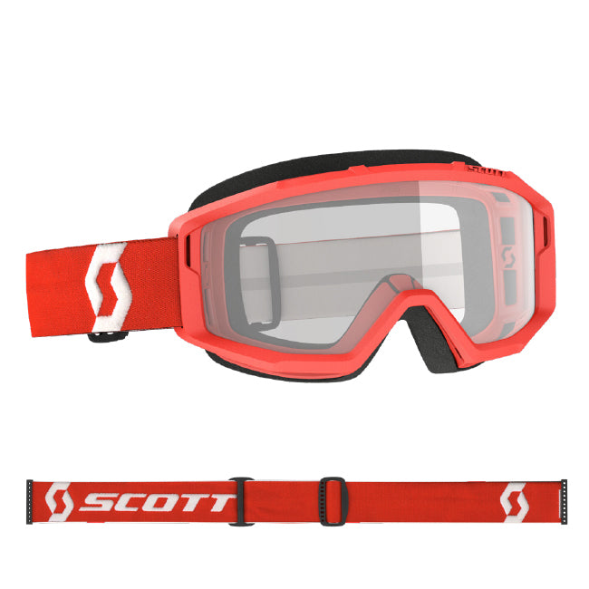 Scott Primal Goggle Red with Clear Lens