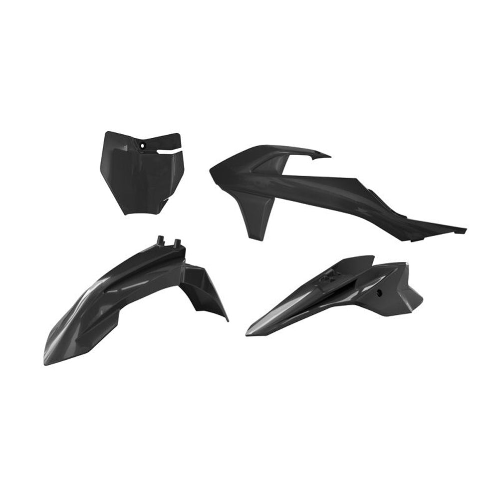 PLASTICS KIT RTECH 4 PIECE BLACK GAS GAS MC50 MC-E-3 MC-E-5 KTM 50SX SX-E-3 SX-E-5