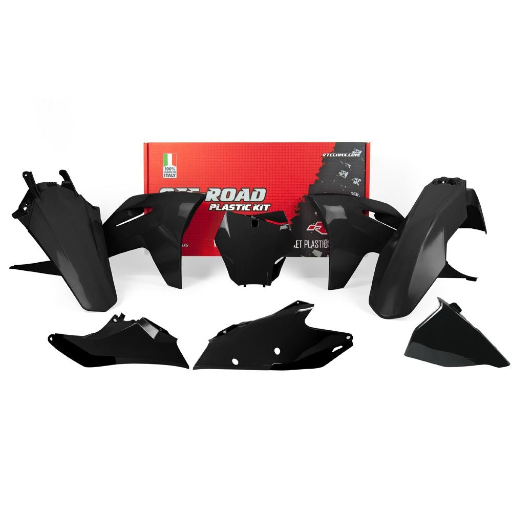 PLASTICS KIT RTECH 6 PIECE BLACK GAS GAS EX250F EX300 EX350F EX450F MC125 MC250F MC350F MC450F 21-23