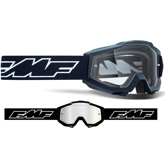 FMF PowerBomb Goggle Rocket Deep Navy-Mirror Lens