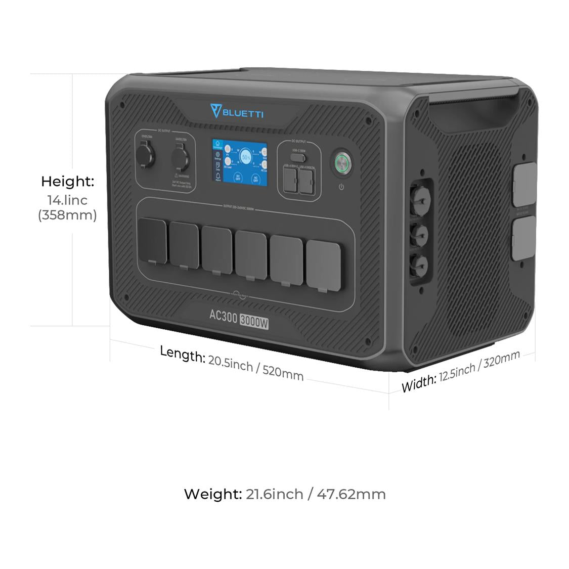 BLUETTI AC300 EXPANDABLE HOME & PORTABLE POWER STATION | 3000W (6000W SURGE)