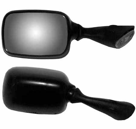 Replacement mirrors for 99-05 GSXR1300, 00-01 GSXR750. Mount holes 6mm. C/C: 42. 20-78211 right side. 20-78212 left side.