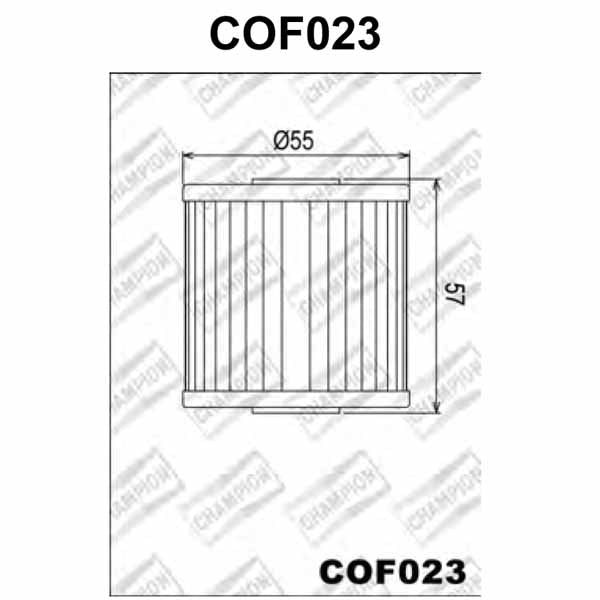 COF023 Champion Oil Filter pic - SEE ALSO CH-X310/301 (HF123)