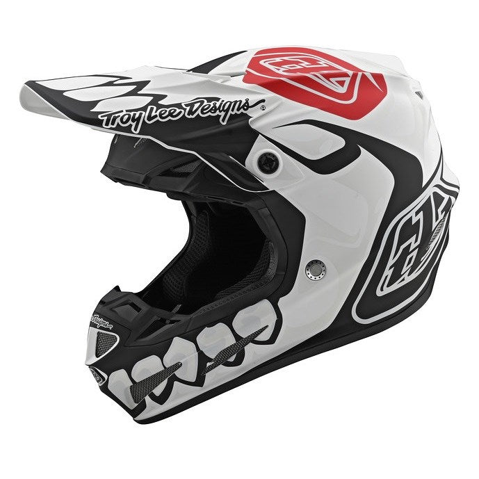 SE4 ECE COMPOSITE HELMET SKULLY WHITE / BLACK