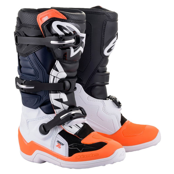 Tech-7S MX Boots Black/Orange