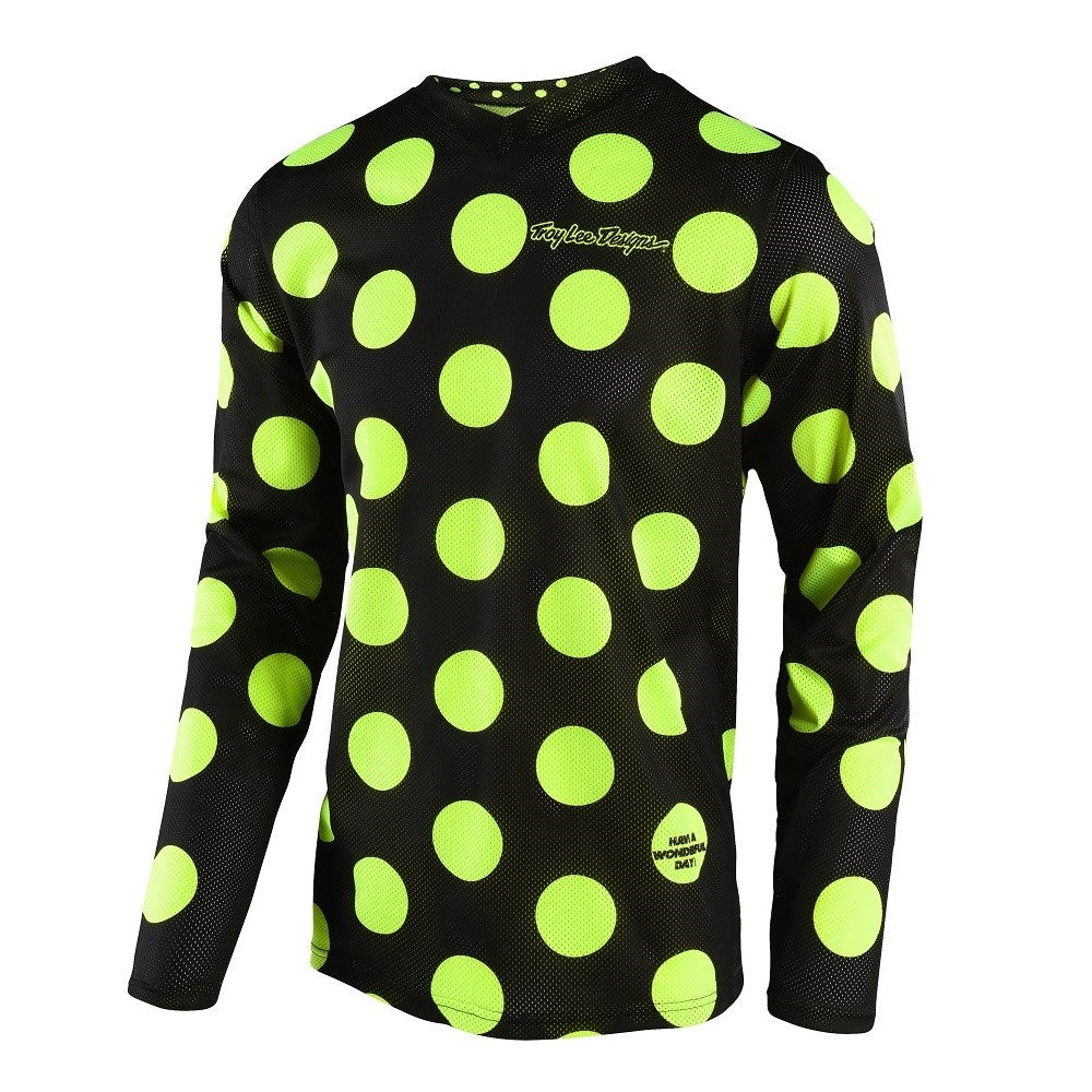 GP AIR JERSEY POLKA DOT BLK/FLO YEL