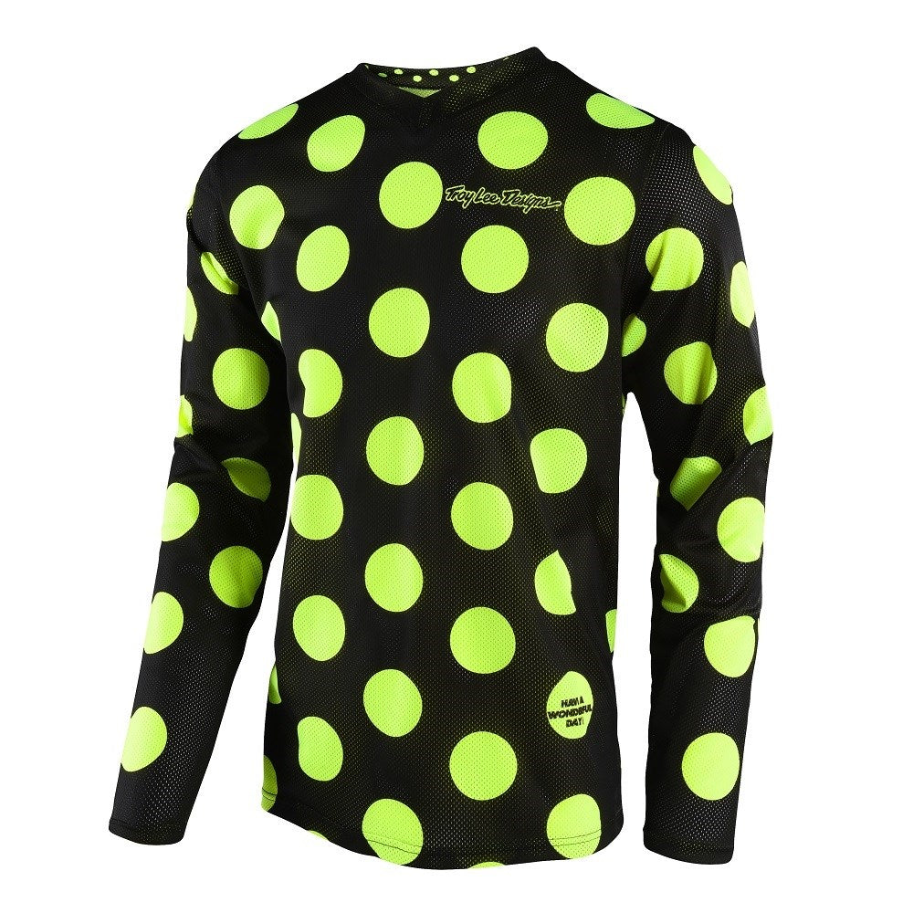 GP AIR JERSEY POLKA DOT BLK/FLO YEL | YOUTH