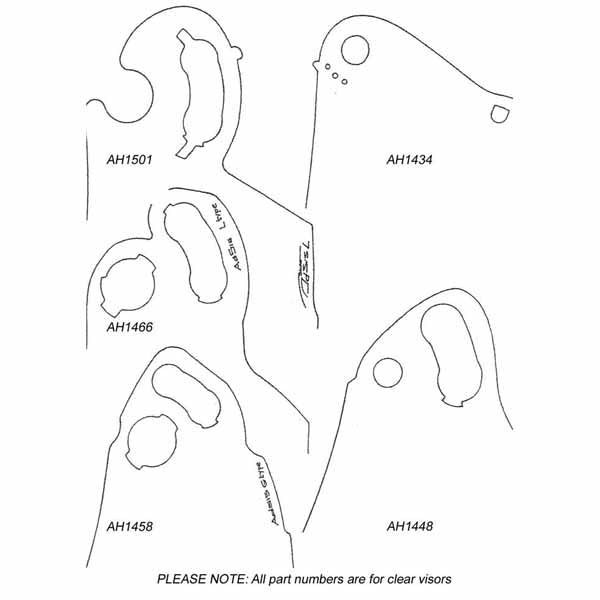 NOT TO SCALE - Looking for a visor for an older Arai, but not sure which one you need?