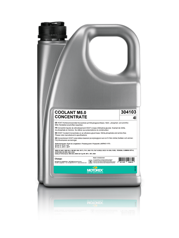 Motorex COOLANT M5.0 Concentrate 4LTR
